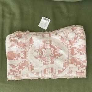 Ecote Nude and White Cropped Corset (NWT)